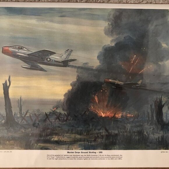 Vintage Charles Hubbell Art Print Lithographs Airplanes Set of 3 NIP - Picture 4 of 9